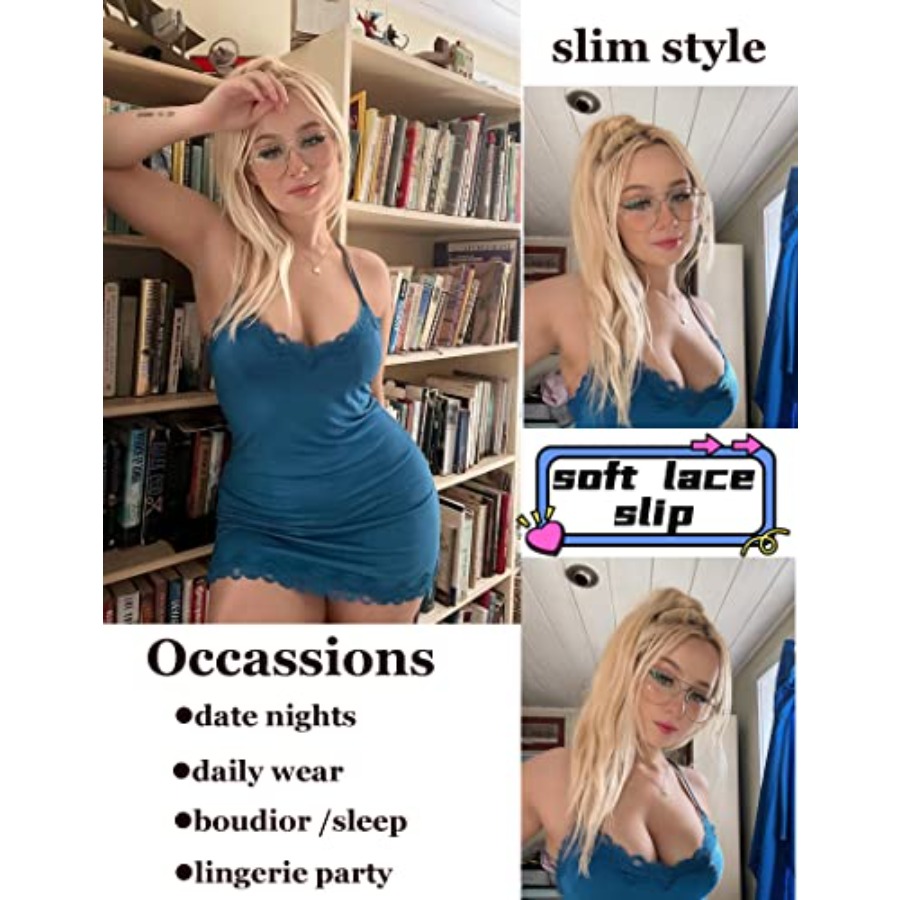 Womens Nightgown Sexy Lace Sle - Babydoll Chemise Night のレビューと価格