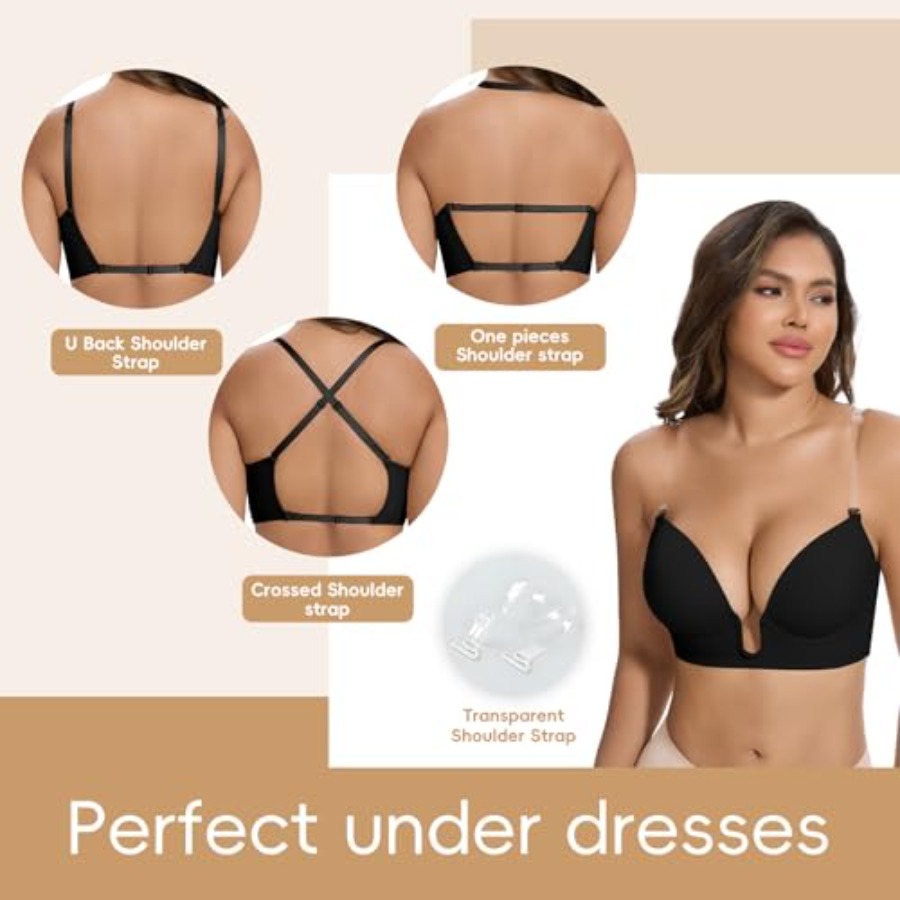 JOYSHAPER Plunge Bras for Wome - Push Up Bra Padded のレビューと価格