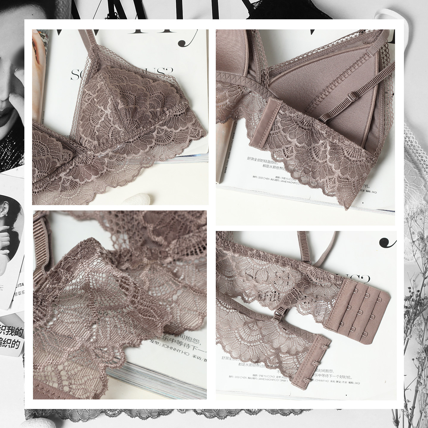 100% Mulberry Silk Triangle Cu - Bralette Wireless Soft のレビューと価格
