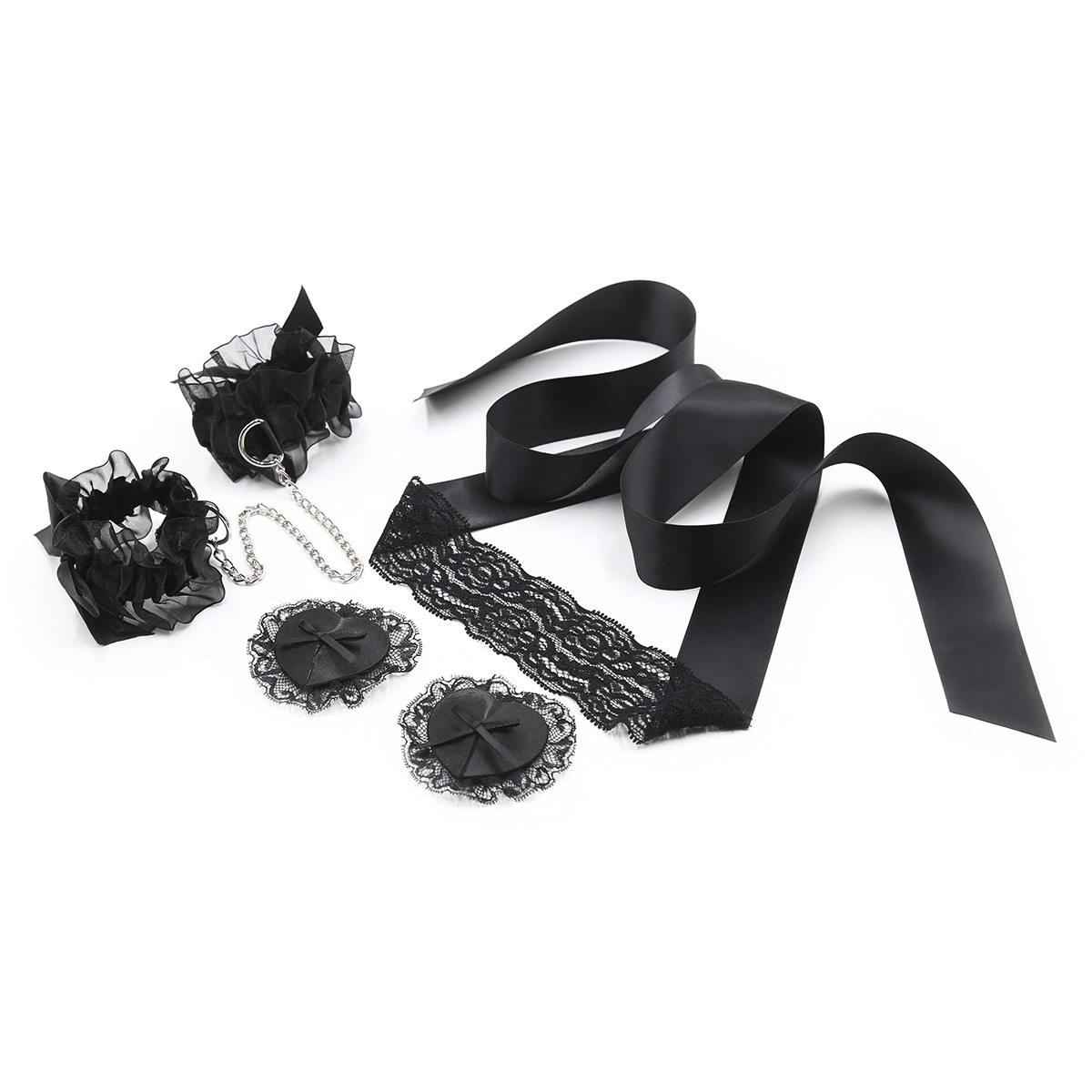 Lace Sex Toy Set Adult Handcuf - Nipple Cover Pasties のレビューと価格