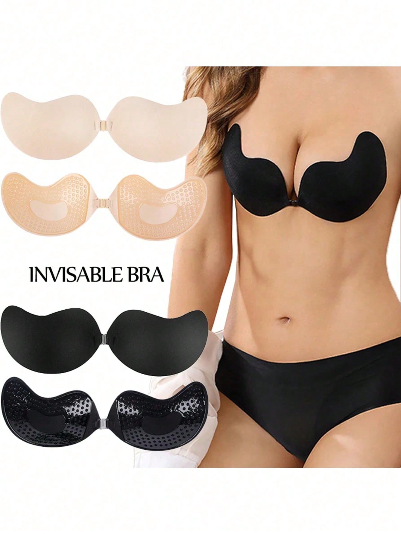 2-pack Women's Self-Adhesive I - Push Up Bra Padded のレビューと価格