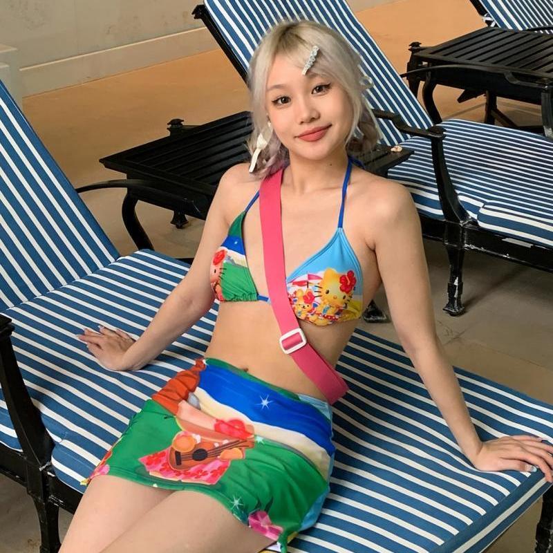 Y2K Girls Kawaii Hello Kittys  - Thong Bikini Women のレビューと価格