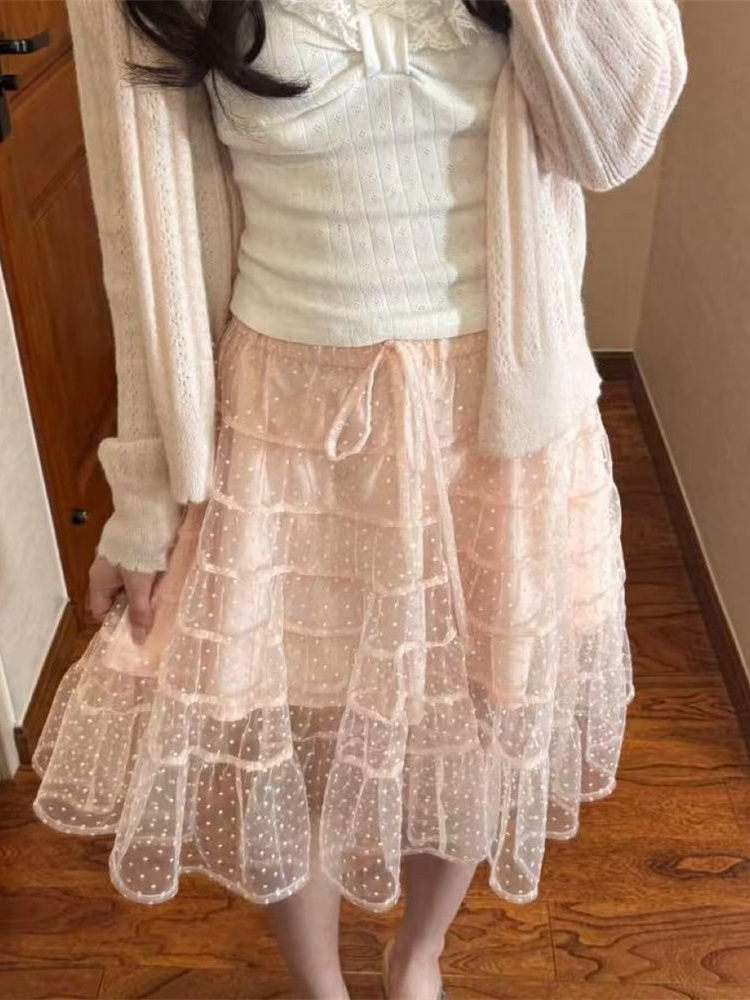 Korean Fashion Slim Fit White  - Cami Top Lace のレビューと価格
