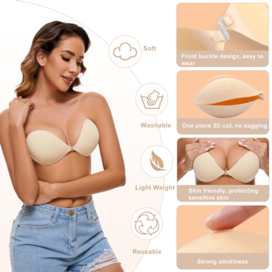 RELIRELIA Women's Sticky Self  - Silicone Bra Adhesive のレビューと価格