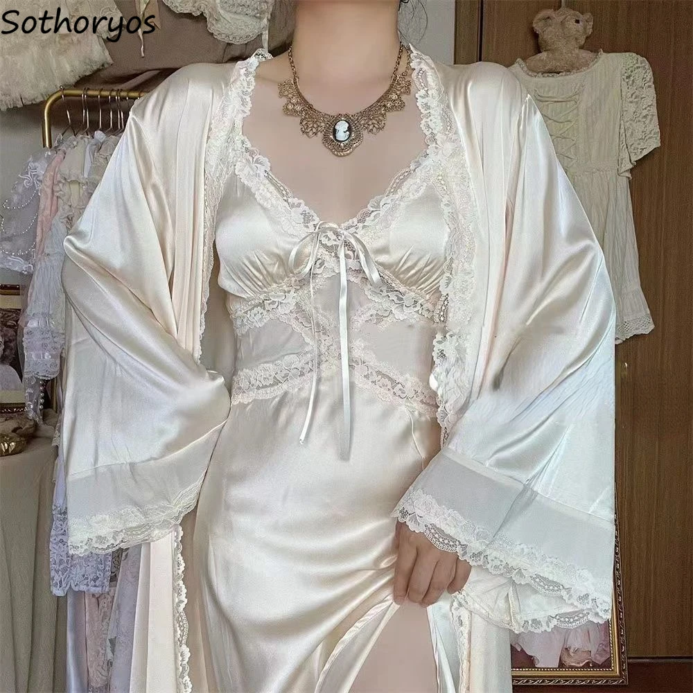 Silk Robe Gown Sets Women Gent - Robe Silk Women のレビューと価格